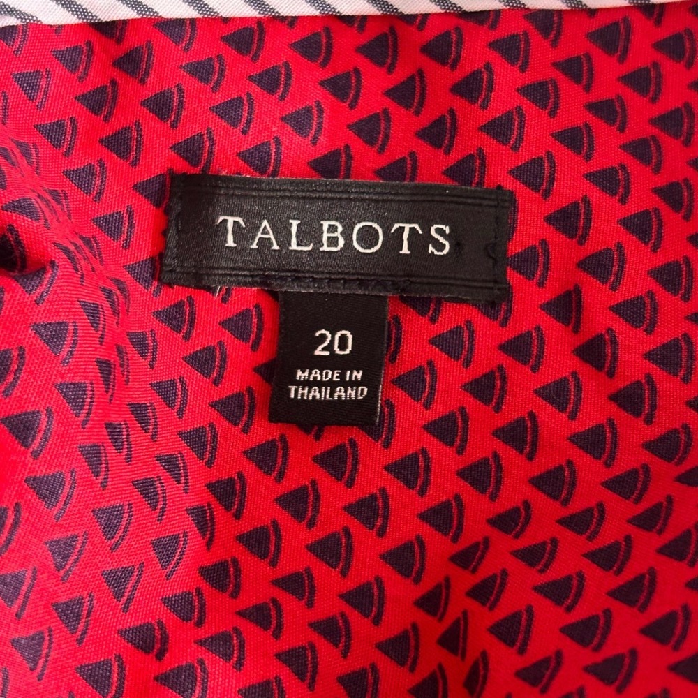 Talbots Button Up Top Red 20 - image 5